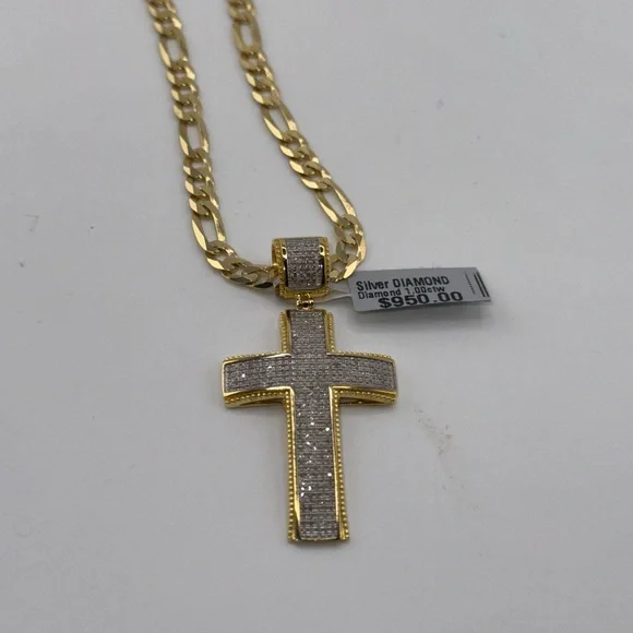 FREE Appraisal with this Stunning 1 carat real diamond cross pendant for men, - Picture 5 of 7